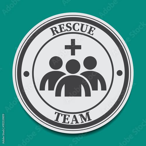 rescue team icon vector illustration.