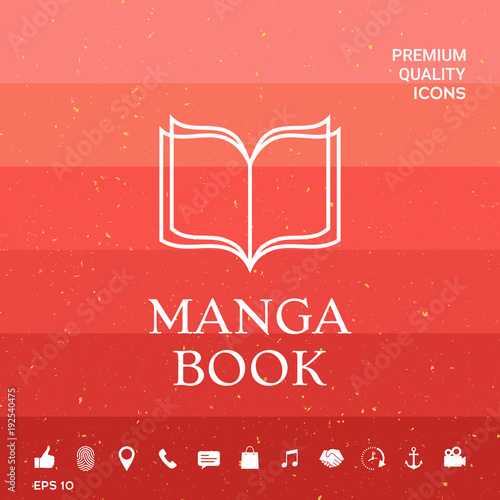 Elegant logo with book symbol with pages