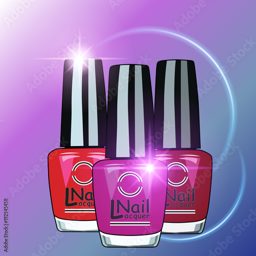 colors nail lacquer bottles