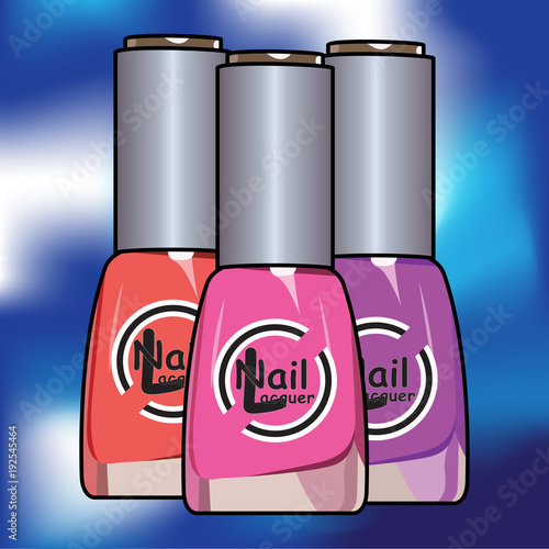 colors nail lacquer bottles