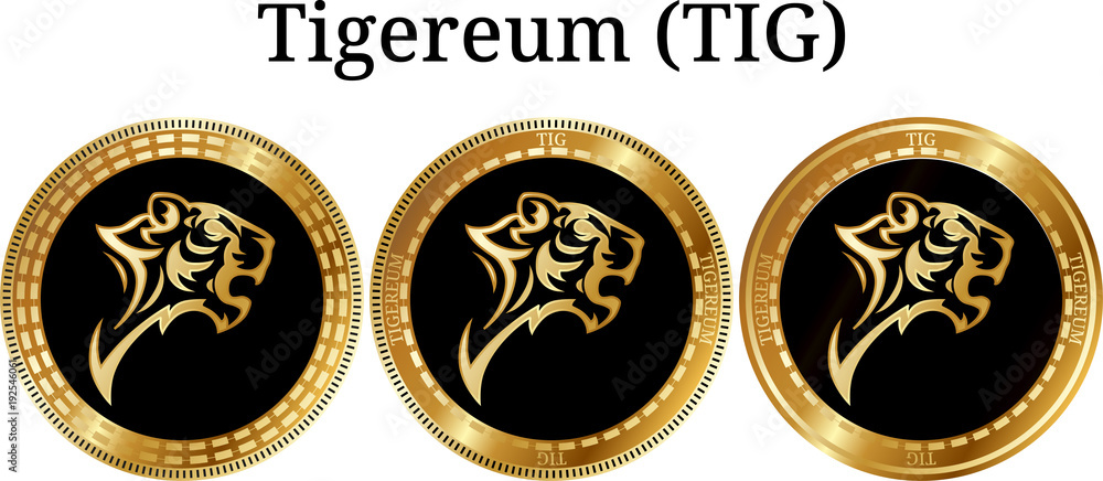 Set of physical golden coin Tigereum  (TIG)