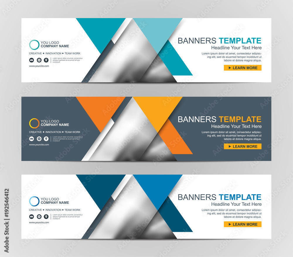 Naklejka premium Abstract Web banner design background or header Templates