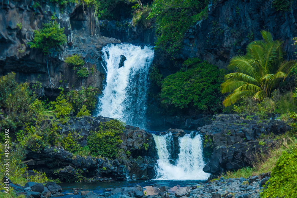 Waterfall scene on Maui