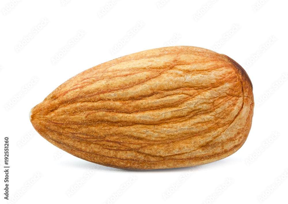 almond macro isolated on white background almond macro isolated on white background