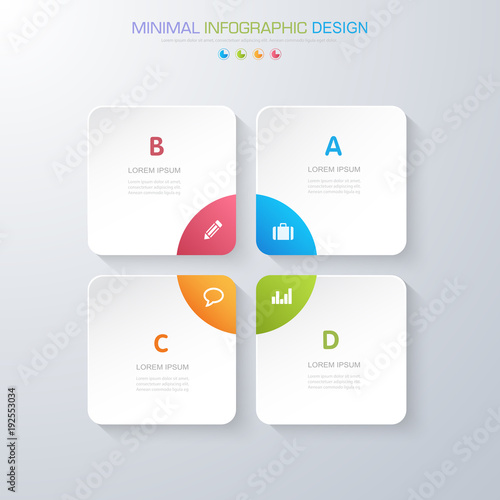 Infographic Elements with business icon on full color background  process or steps and options workflow diagrams,vector design element eps10 illustration