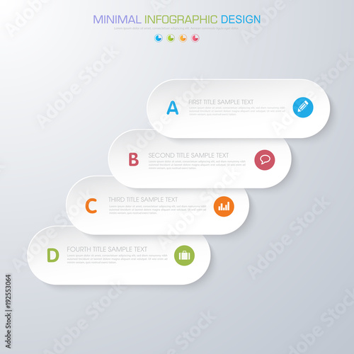 Infographic Elements with business icon on full color background  process or steps and options workflow diagrams,vector design element eps10 illustration