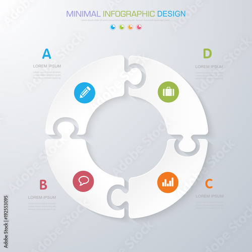 Infographic Elements with business icon on full color background  process or steps and options workflow diagrams,vector design element eps10 illustration