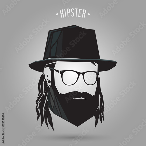 Hipster long hair style