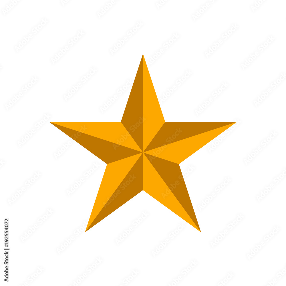 Obraz premium Golden star on white background