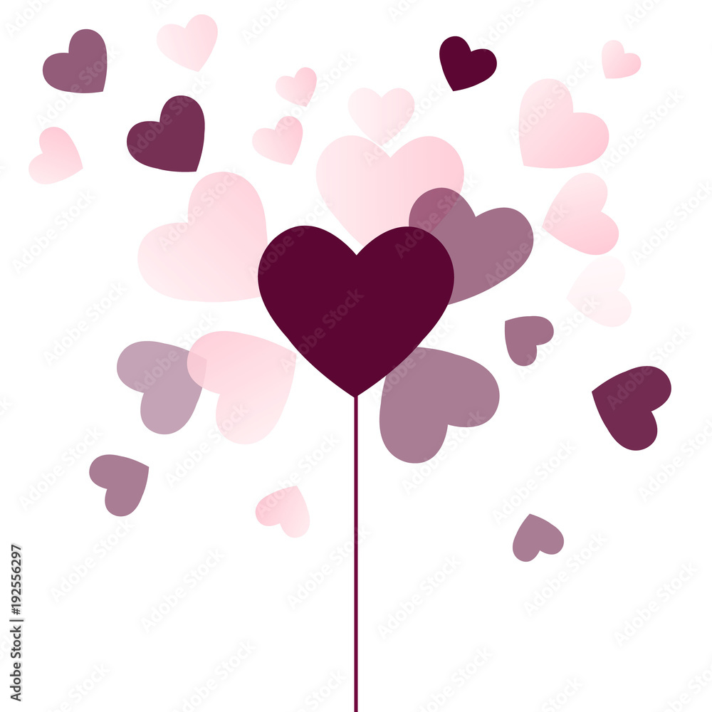 background with hearts, valentine