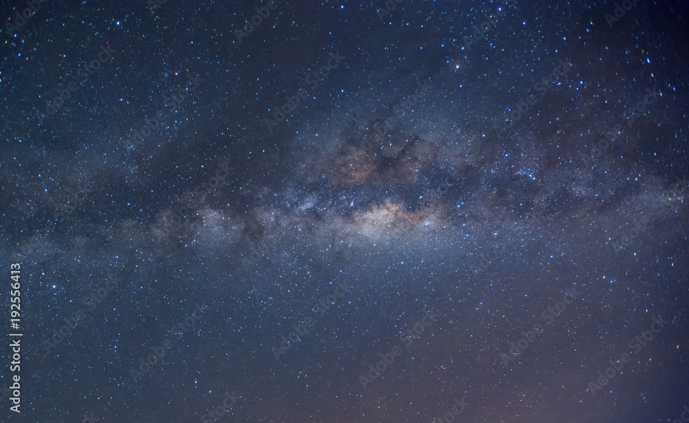Milkyway during starry night sky. image content soft focus, blur and noise due to long expose and high iso.
