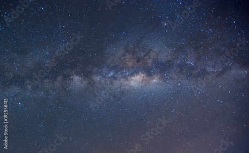 Milkyway during starry night sky. image content soft focus  blur and noise due to long expose and high iso.