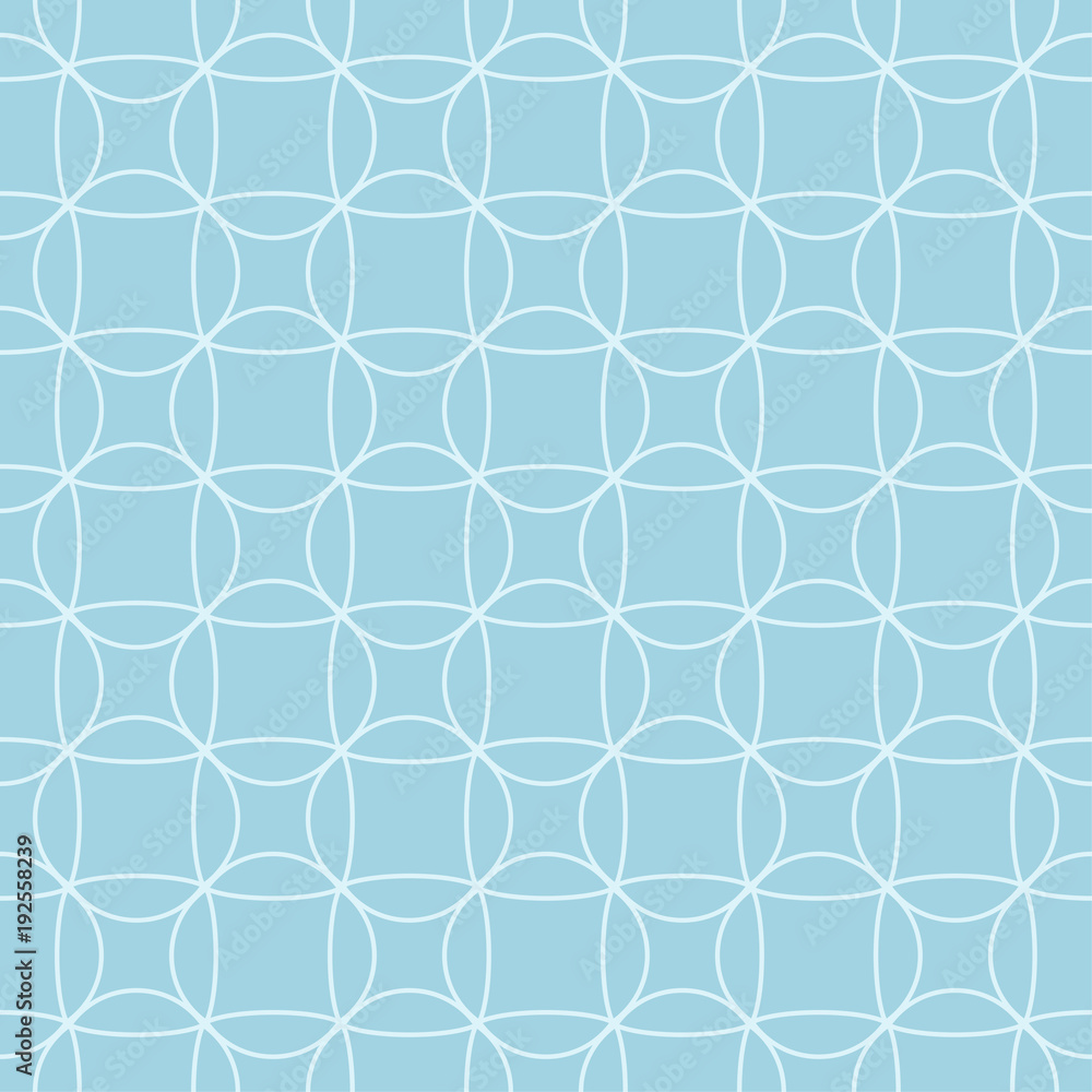 Fototapeta premium Geometric ornament. Light blue seamless pattern