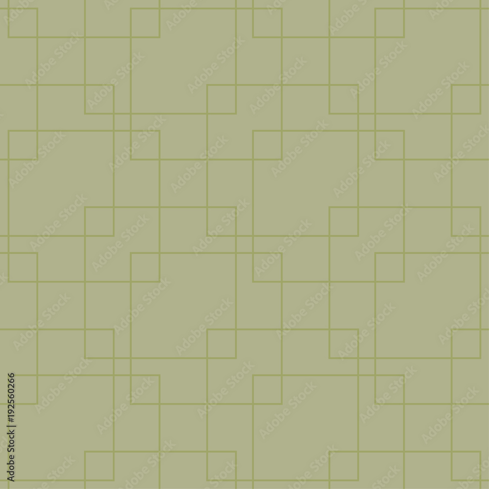 Olive green geometric seamless pattern