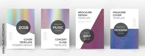 Flyer layout. Modern wondrous template for Brochure, Annual Report, Magazine, Poster, Corporate Presentation, Portfolio, Flyer. Astonishing bright hologram cover page.