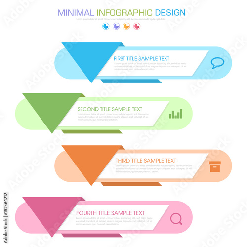 Infographic Elements with business icon on full color background  process or steps and options workflow diagrams,vector design element eps10 illustration