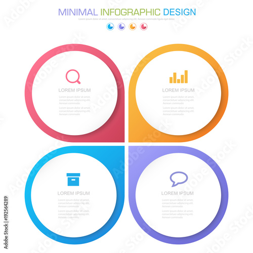 Infographic Elements with business icon on full color background  process or steps and options workflow diagrams,vector design element eps10 illustration