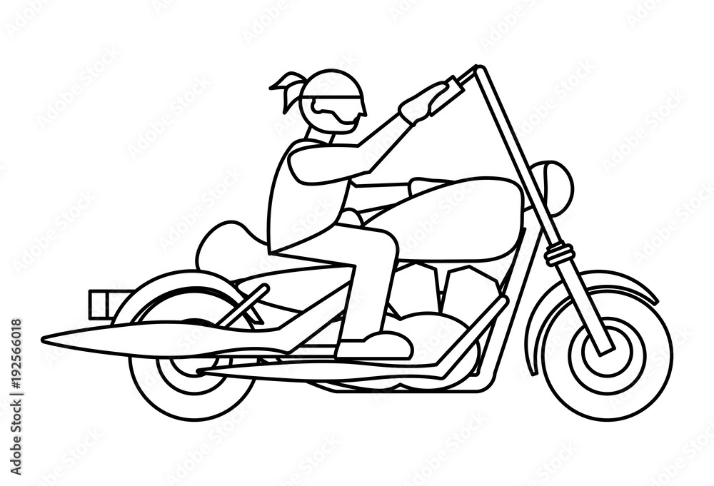 Fototapeta premium Motorcycle biker design