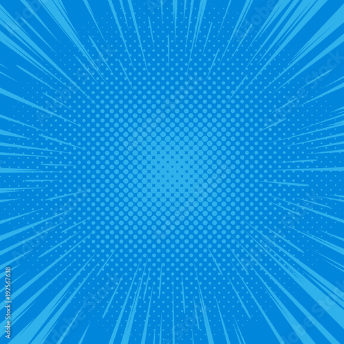 Comic book style background, halftone dots texture. Flash explosion radial lines. 