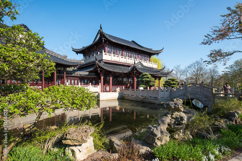 Chinesischer Garten im Luisenpark in Mannheim  Baden-W  rttemberg  Deutschland