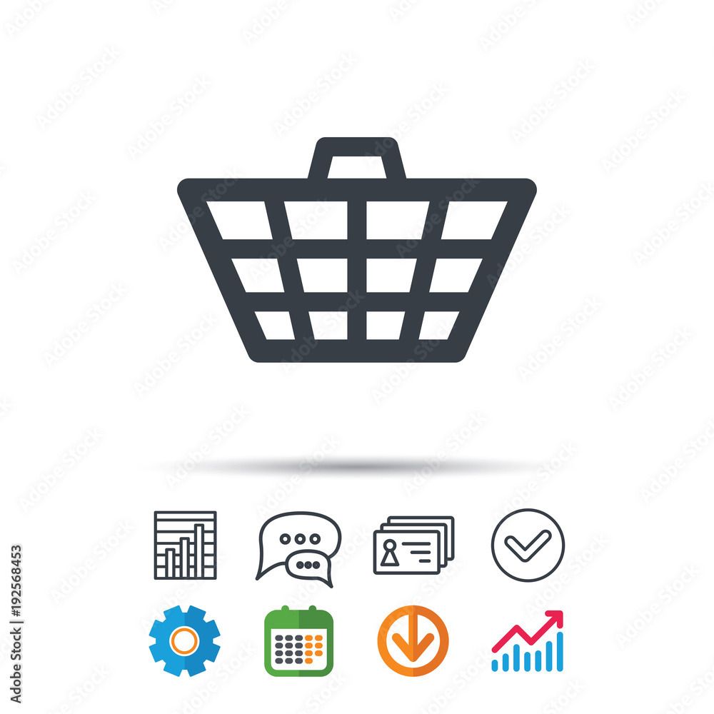 Basket icon. Shopping cart sign. Basket icon. Shopping cart sign.