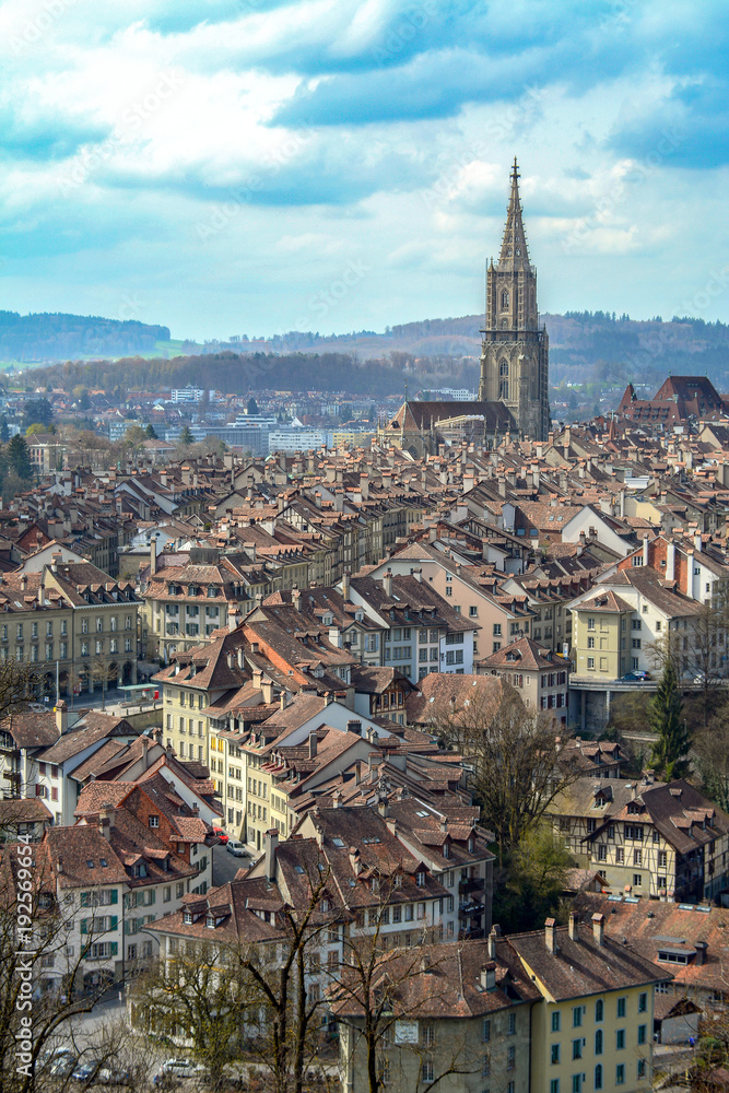 Panoramic view of the old town of Bern, Capital of Switzerland
