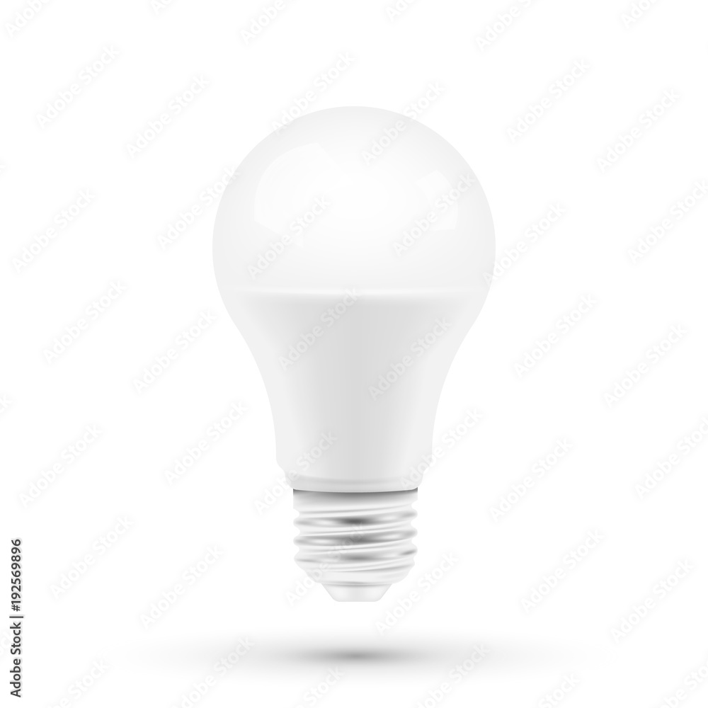 LED light bulbon white background. Vector illustration. LED light bulbon white background. Vector illustration.