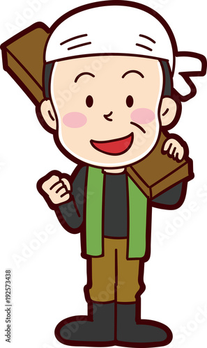 大工さんのイラスト素材