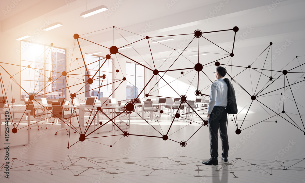 Networking and social communication concept as effective point for modern business Networking and social communication concept as effective point for modern business