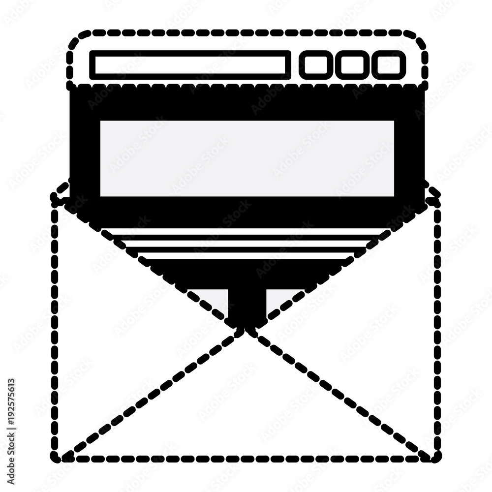 Fototapeta premium envelope with web interface icon