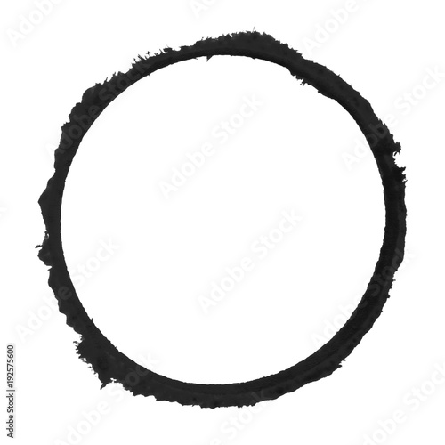 Gemalter schwarzer Pinsel Kreis