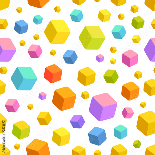 Multicolored cubes - pattern