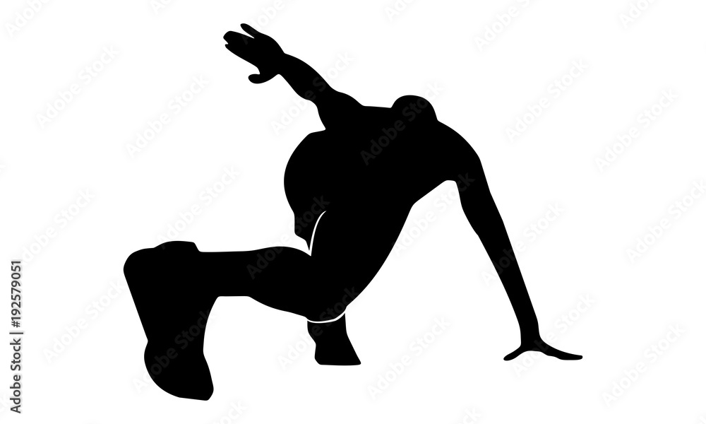 silhouette of men running fast when in the starting line silhouette of men running fast when in the starting line