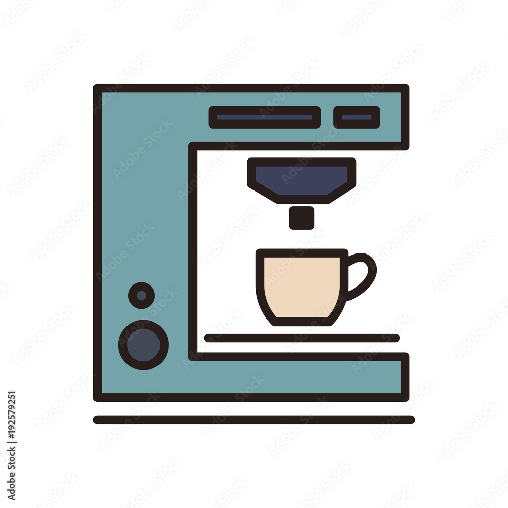 Coffee machine isolated line icon vector illustration graphic design Coffee machine isolated line icon vector illustration graphic design