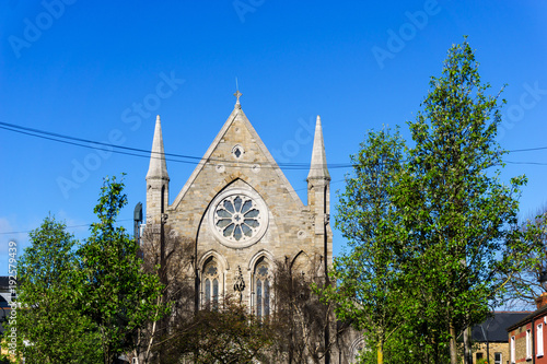 Photography Street view of church landmarks of Dublin Ireland