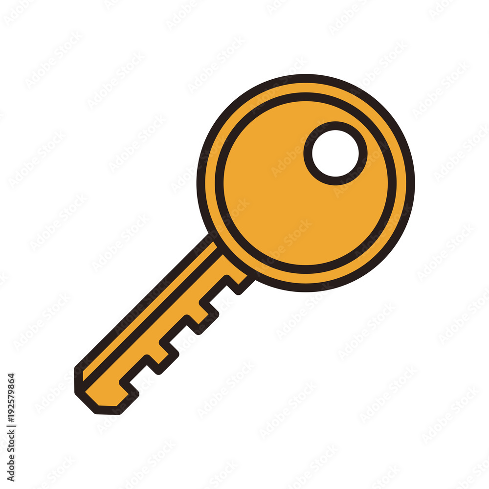 Key security device line icon vector illustration graphic