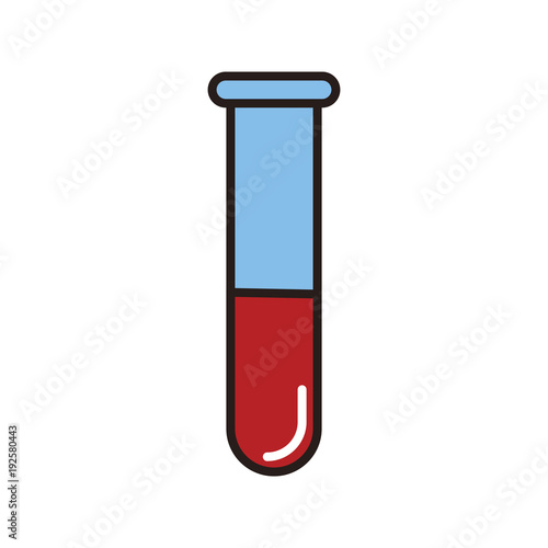 Chemistry tube isolated line icon vector illustration graphic