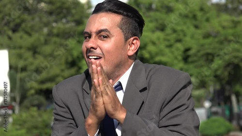 Evil Hispanic Business Man Scheming