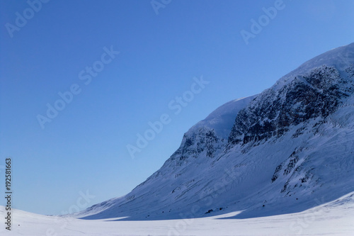 A large snowy mountain in S...