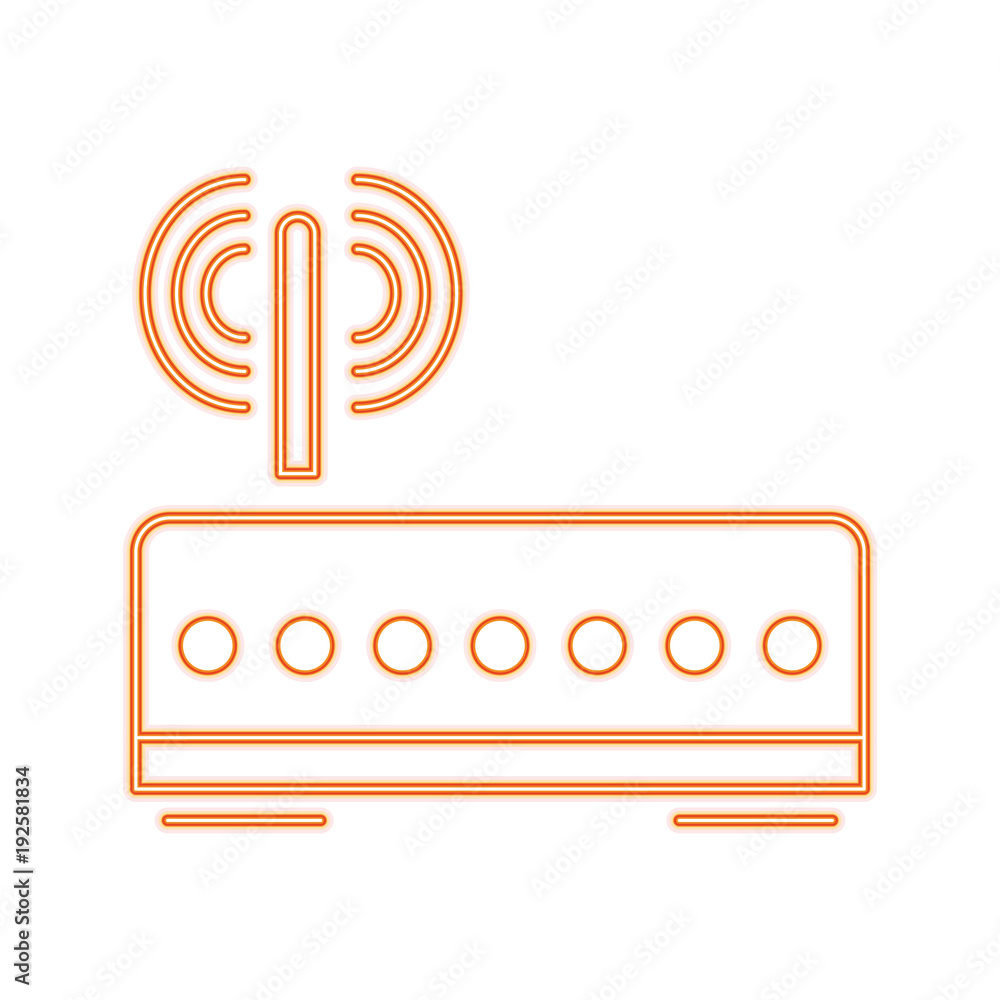 Wifi router symbol line icon vector illustration graphic Wifi router symbol line icon vector illustration graphic