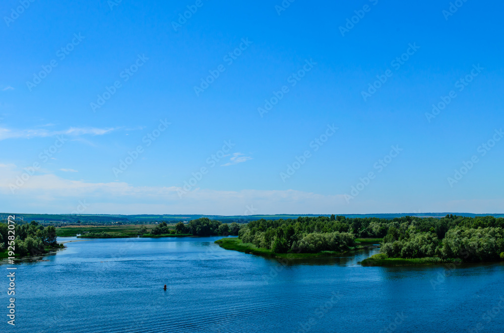 View on a river Dnieper on summer