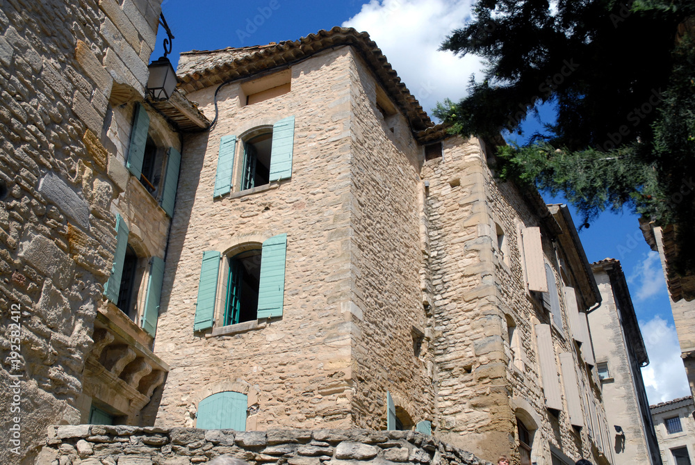Gordes (Vaucluse) Vieille façade en centre ville,  Luberon, ProvenceFrance