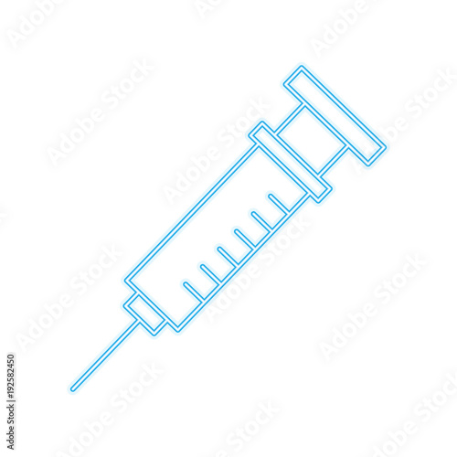 Medical syringe isolated line icon vector illustration graphic