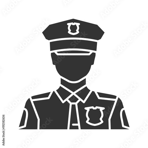 Policeman glyph icon
