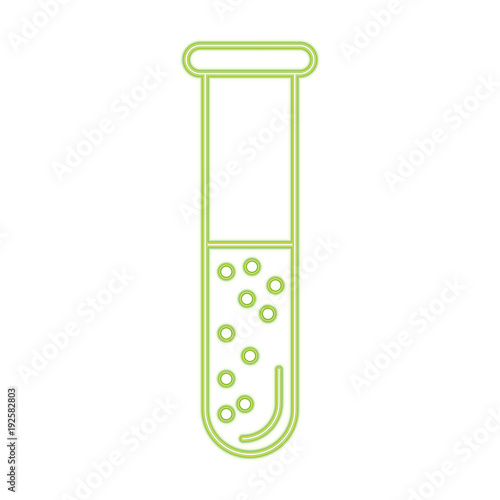 Chemistry tube isolated line icon vector illustration graphic