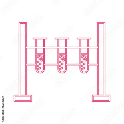 Chemistry tubes isolated line icon vector illustration graphic