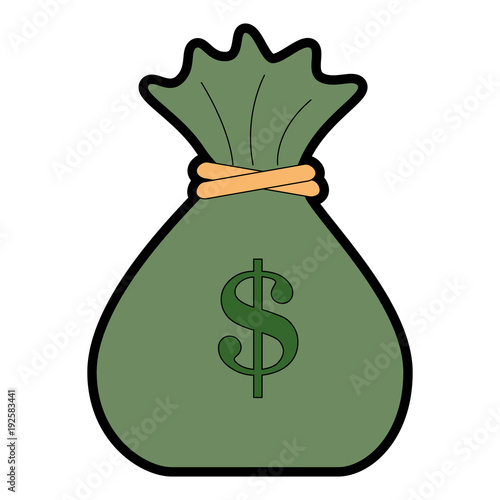 money bag isolated icon vector illustration design