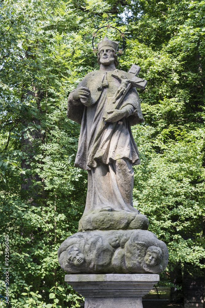 Stone statue of Saint.