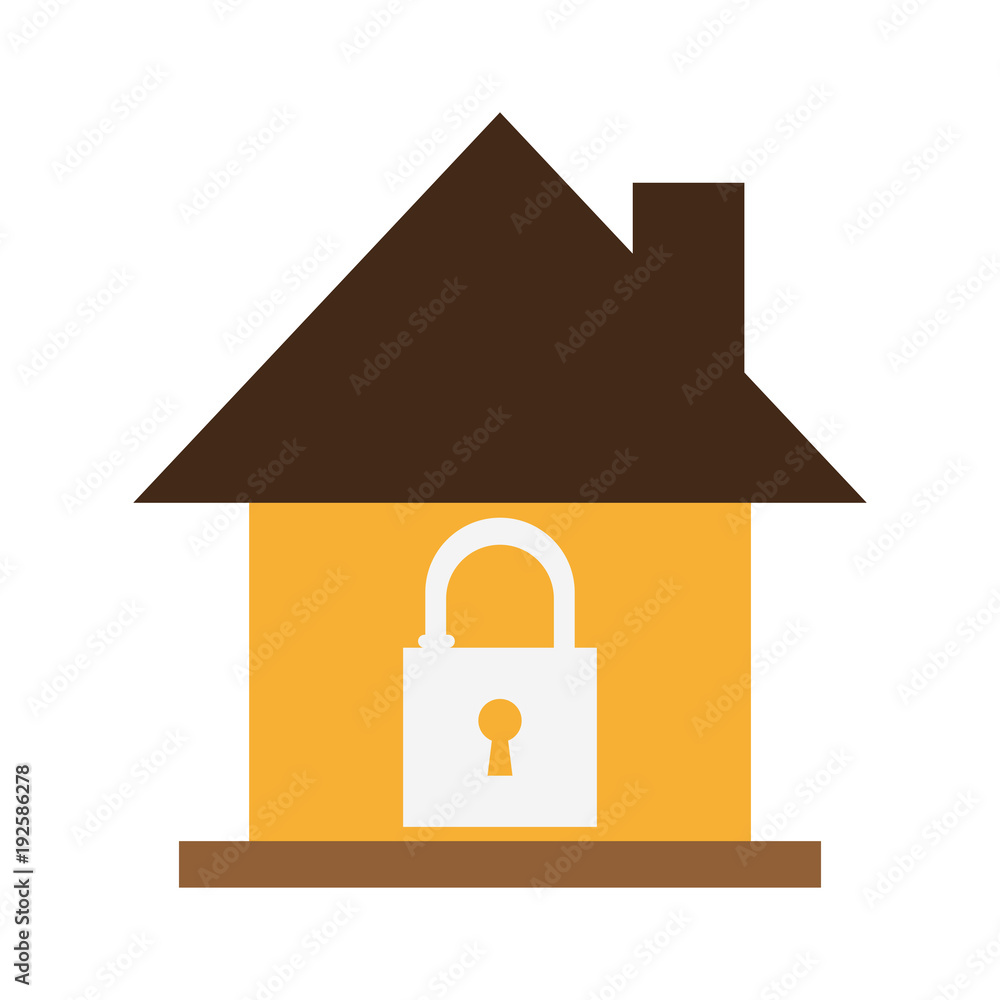Secure house symbol icon vector illustration graphic design