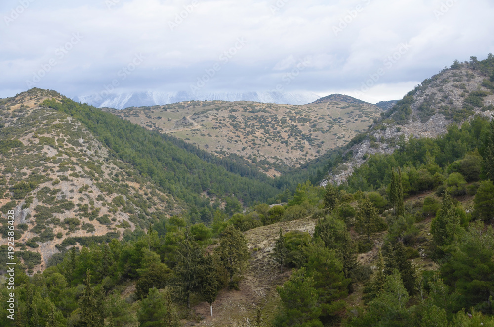 Landscape near mount Olympus, Tsaritsani village, Elassona, Greece